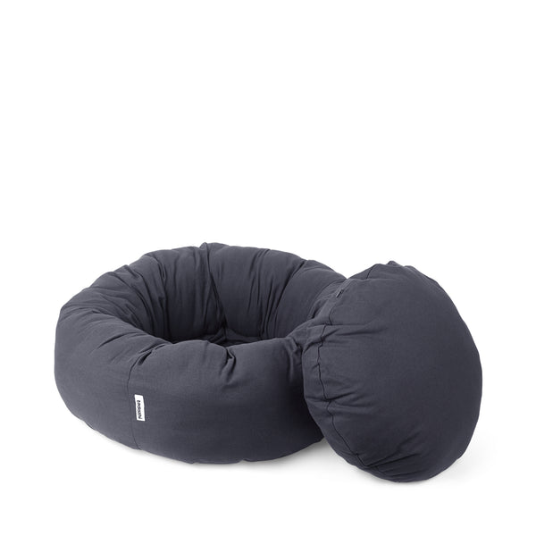 warm grey donut bed where the inner cushion is removed